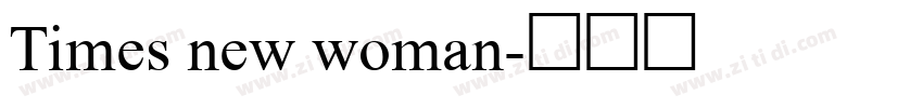 Times new woman字体转换